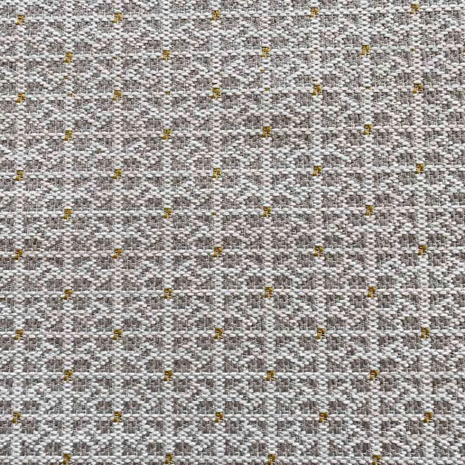 Mjuk rund puff för inomhus eller utomhus vardagsrum i färgat tyg - Naemi Viadurini