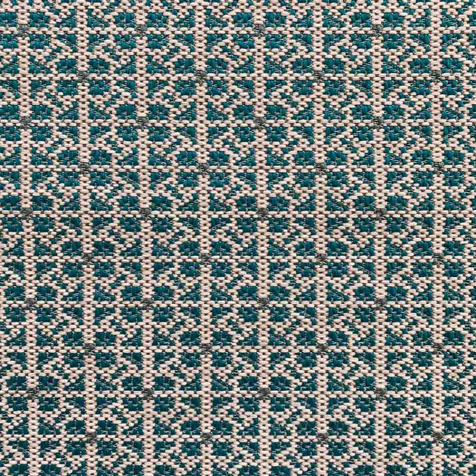 Mjuk rund puff för inomhus eller utomhus vardagsrum i färgat tyg - Naemi Viadurini