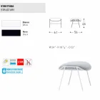 Varaschin Sommar utomhuspuff / fotpall i tyg och stål Viadurini