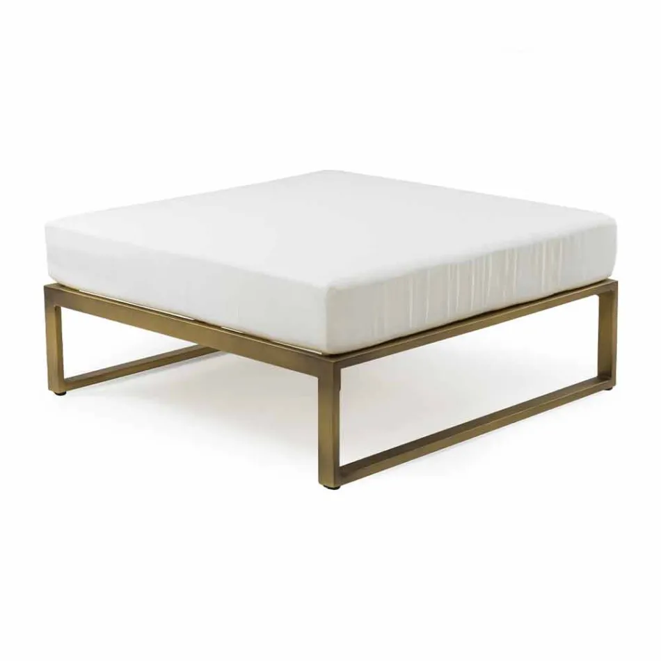 Fyrkantig puff för utomhusaluminium 3 finish Lyxig design - Julie Viadurini