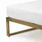 Fyrkantig puff för utomhusaluminium 3 finish Lyxig design - Julie Viadurini