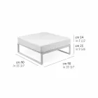 Fyrkantig puff för utomhusaluminium 3 finish Lyxig design - Julie Viadurini