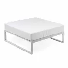 Fyrkantig puff för utomhusaluminium 3 finish Lyxig design - Julie Viadurini