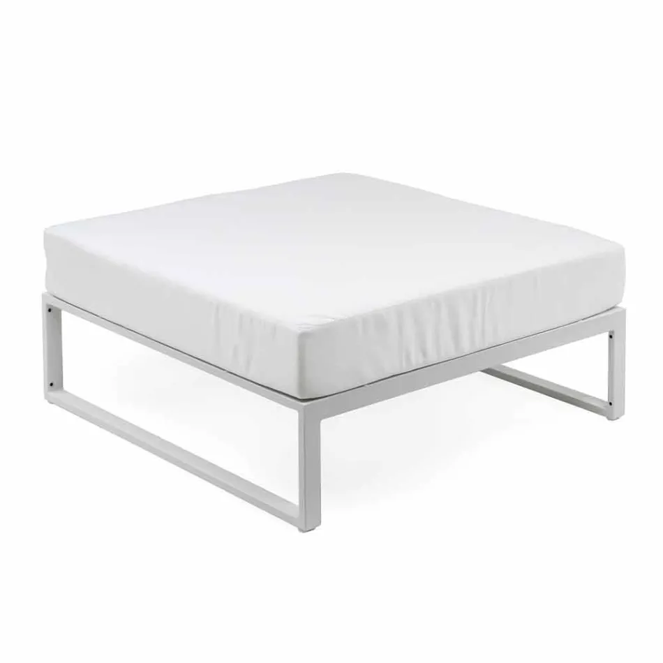 Fyrkantig puff för utomhusaluminium 3 finish Lyxig design - Julie Viadurini