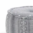 Rund pouf av etnisk design i lapptyg eller sammetsfiber Viadurini
