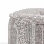 Rund pouf av etnisk design i lapptyg eller sammetsfiber Viadurini