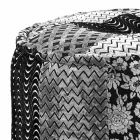 Rund pouf av etnisk design i lapptyg eller sammetsfiber Viadurini