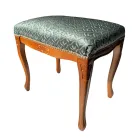 Puff i klassisk stil i valnötsträ och tyg tillverkad i Italien - Lyx Viadurini