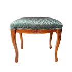 Puff i klassisk stil i valnötsträ och tyg tillverkad i Italien - Lyx Viadurini