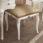 Puff i klassisk stil i trä täckt av tyg tillverkad i Italien - Cambrige Viadurini