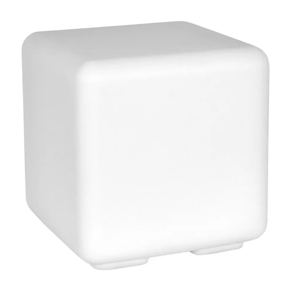 Puff Trädgårdssoffbord i färgad polyeten Made in Italy - Colores Viadurini