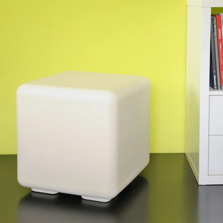 Puff Trädgårdssoffbord i färgad polyeten Made in Italy - Colores Viadurini