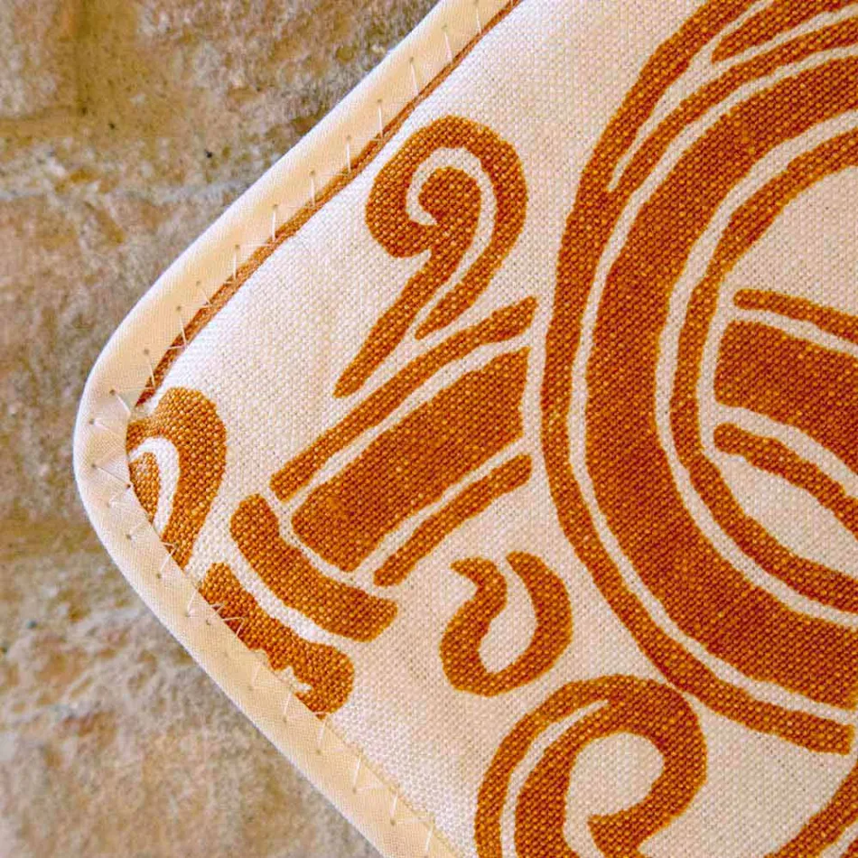 Grytor för italiensk konst i rent linne med handtryckt enda stycke - märken Viadurini