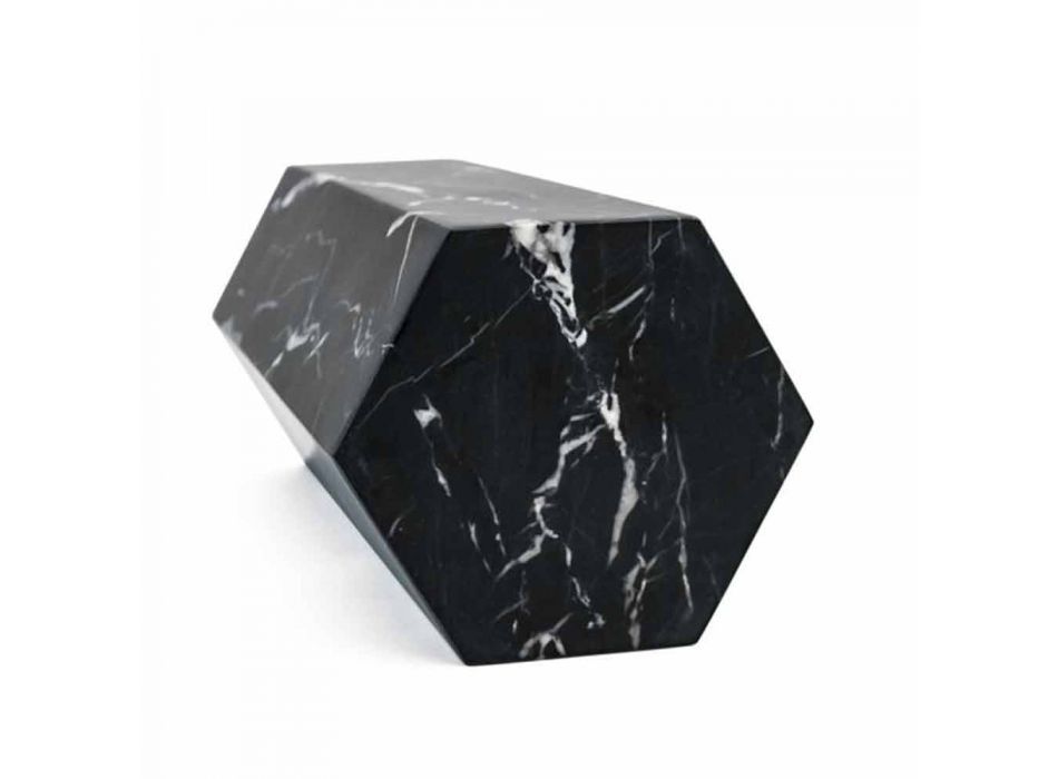 Dekorativ prisma bokstöd i vit Carrara marmor eller svart marquinia - Trocco Viadurini