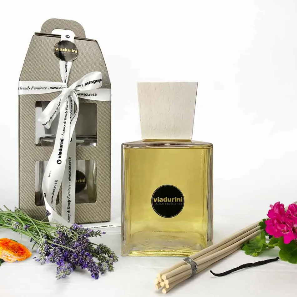 Amber Fragrance Home Air Freshener 2,5 Lt med pinnar - Romaeterna Viadurini