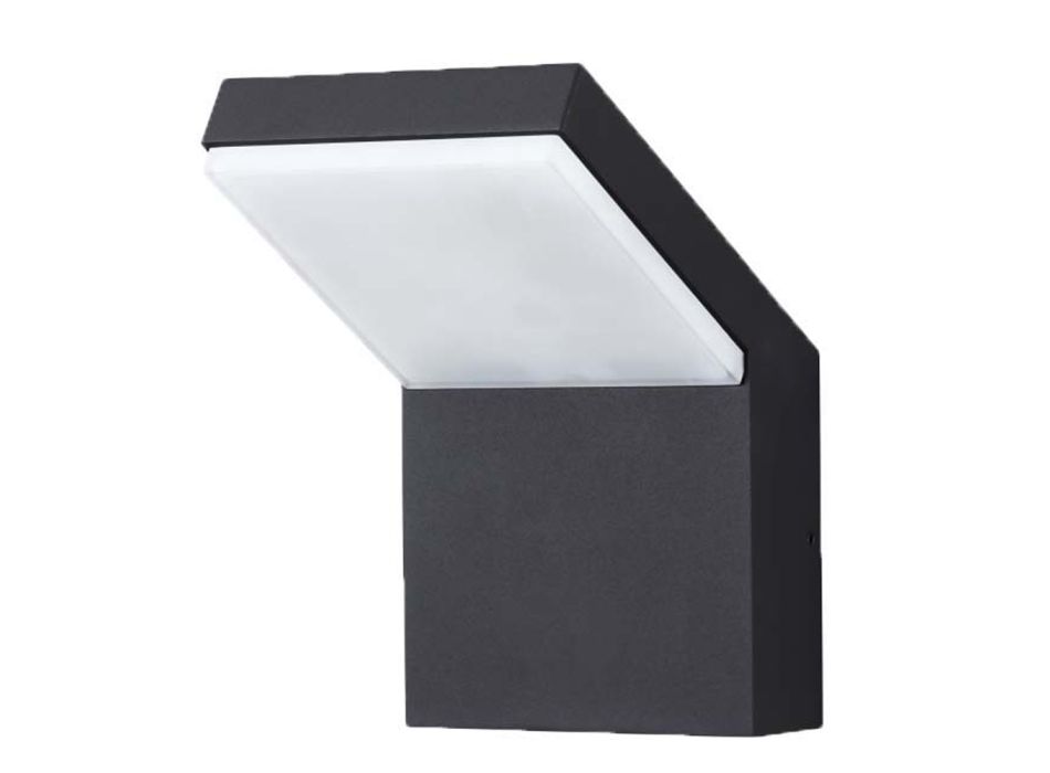 18W LED utomhusvägglampa i vit eller svart aluminium - Nerea Viadurini