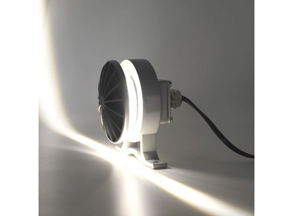 5W utomhus LED spotlight i aluminiumgrå finish - Dayane Viadurini