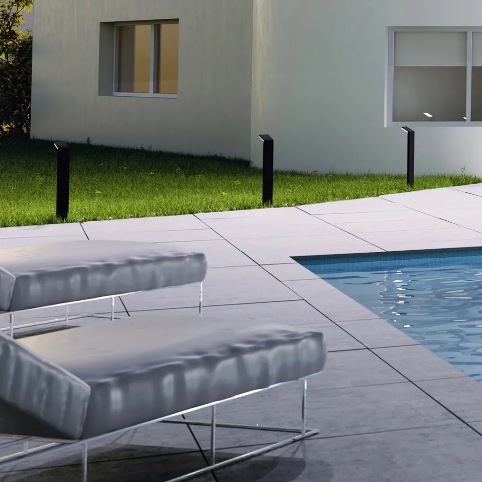 Utomhus LED Spotlight i Vit eller Svart Aluminium - Trädgård Viadurini