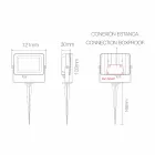 4 delar Corten Aluminium Utomhus Led Spotlight Projektor - Ljusblå Viadurini