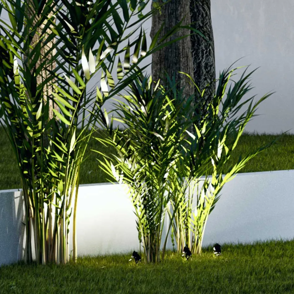 Projektor LED infälld spotlight i mattsvart aluminium 4 delar - Obrina Viadurini