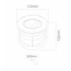 Rund spotlight med LED utomhus i rostfritt stål - Dakota Viadurini