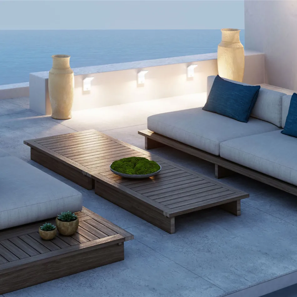 Utomhus LED-projektor i aluminium med rörelsesensor - Nerea Viadurini