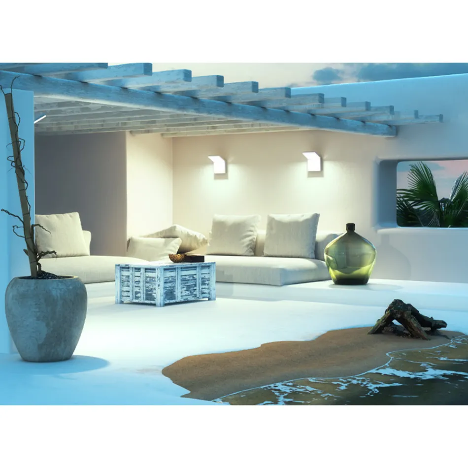 Utomhus LED-projektor i aluminium med rörelsesensor - Nerea Viadurini