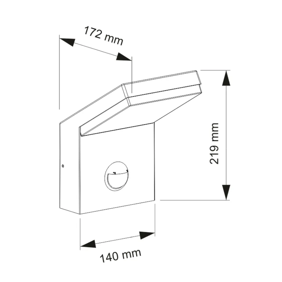 Utomhus LED-projektor i aluminium med rörelsesensor - Nerea Viadurini