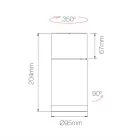 Justerbar LED-taklampa i vit eller svart aluminium - Point Viadurini