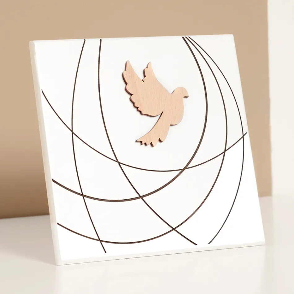 Lasergraverad bild föreställande helig konfirmation gjord i Italien - Mumbi Viadurini