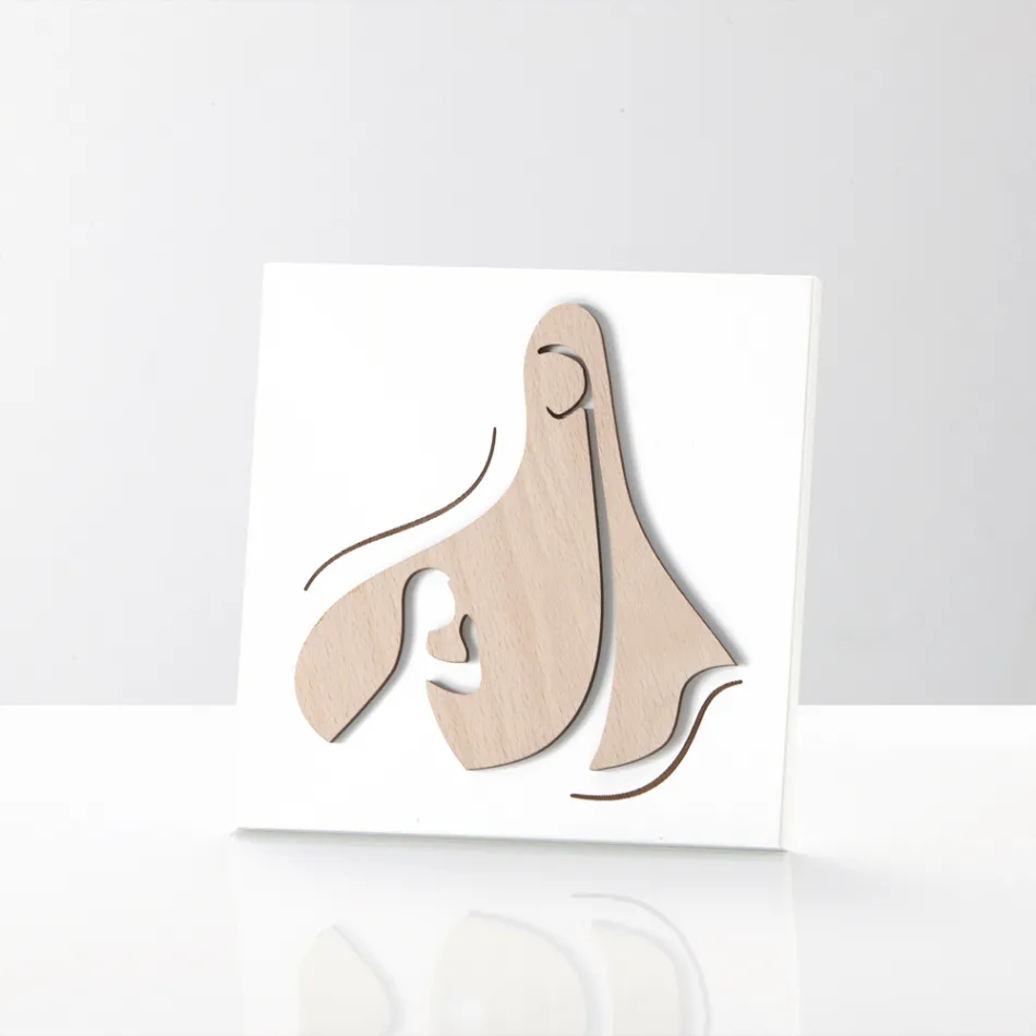 Bild med helig scen Uppenbarelse av ängeln till Madonnan Made in Italy - Babuska Viadurini