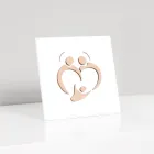 Helig familjebild med lasergravyr gjord i Italien - Zuleika Viadurini