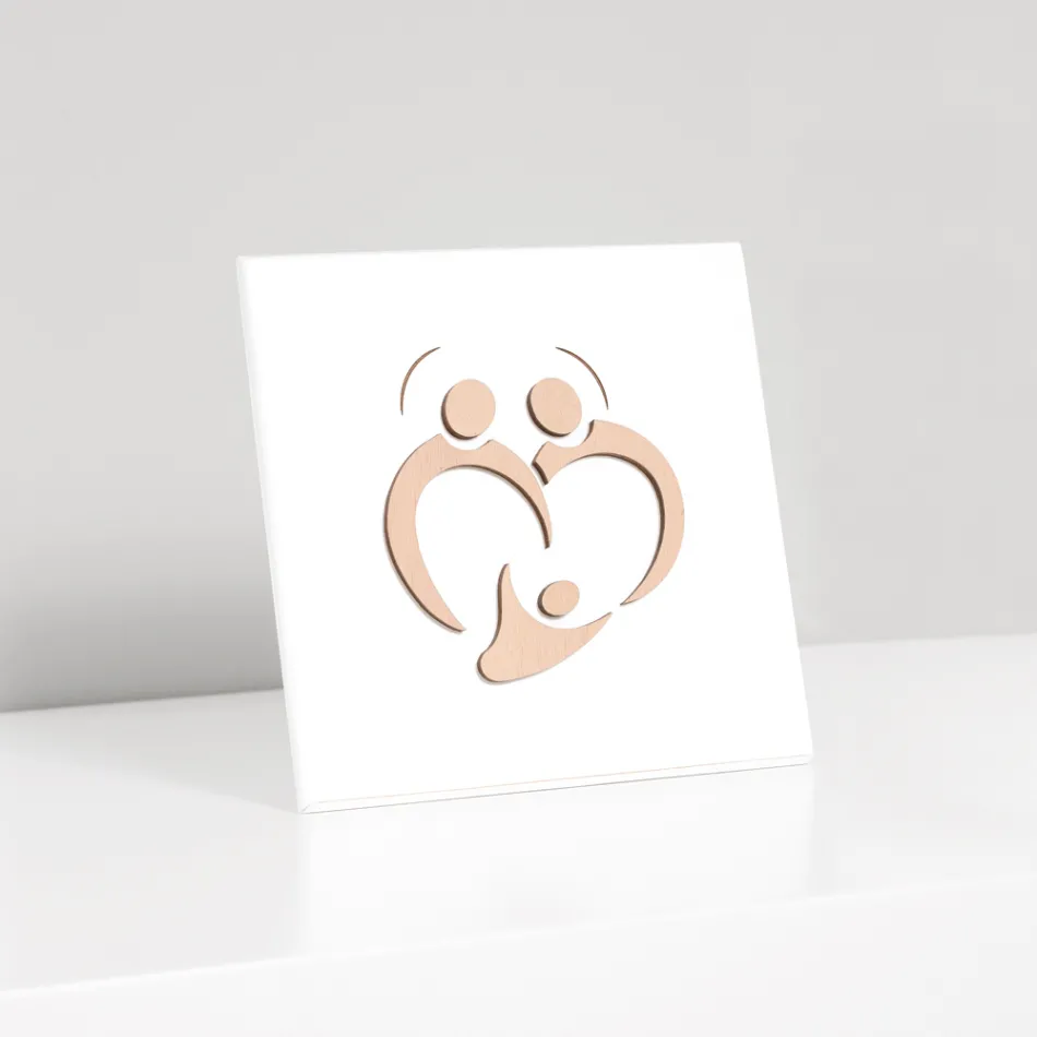 Helig familjebild med lasergravyr gjord i Italien - Zuleika Viadurini