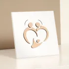 Helig familjebild med lasergravyr gjord i Italien - Zuleika Viadurini