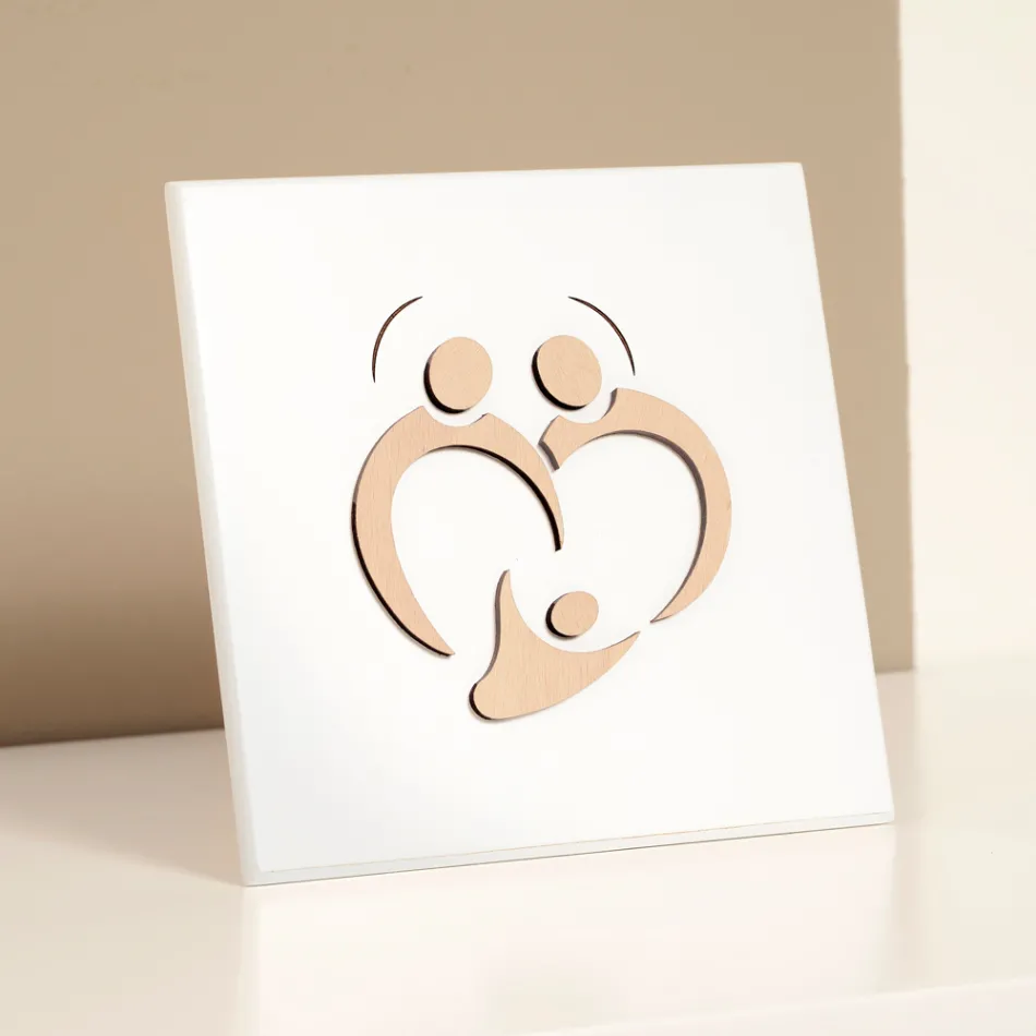 Helig familjebild med lasergravyr gjord i Italien - Zuleika Viadurini