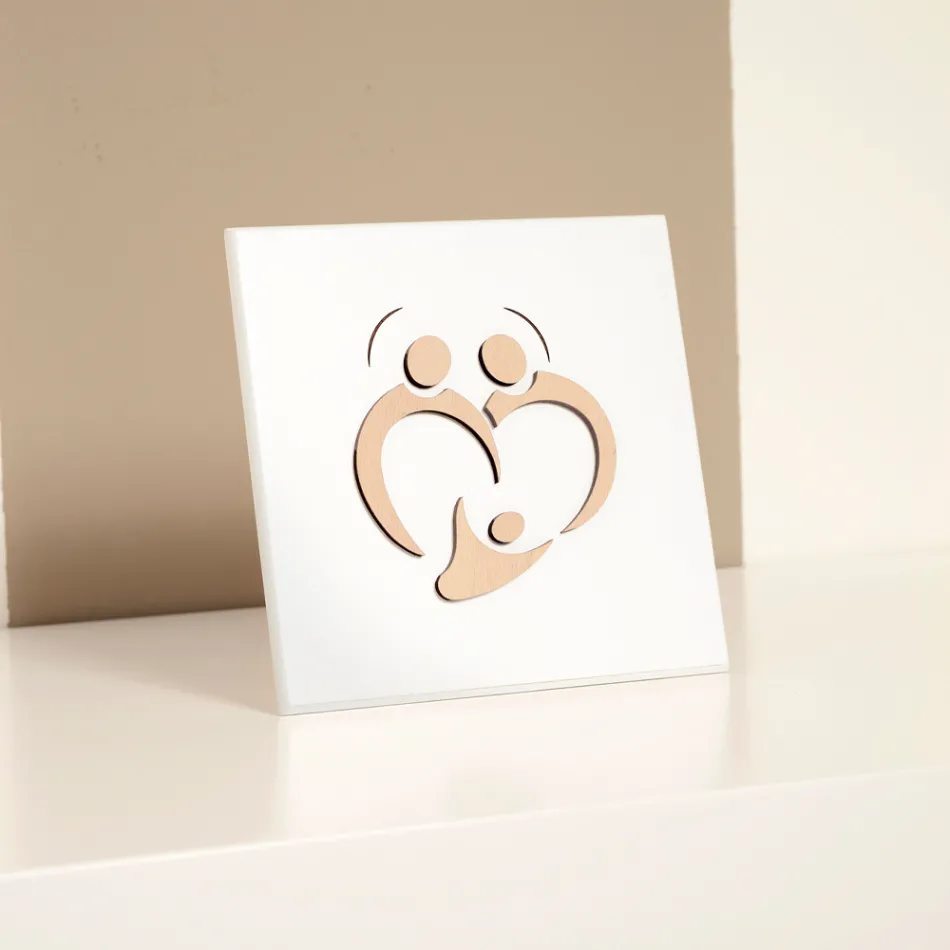 Helig familjebild med lasergravyr gjord i Italien - Zuleika Viadurini