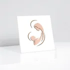 Lasergraverad bild av Maria och Jesusbarnet gjord i Italien - Nigella Viadurini