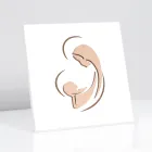 Lasergraverad bild av Maria och Jesusbarnet gjord i Italien - Nigella Viadurini