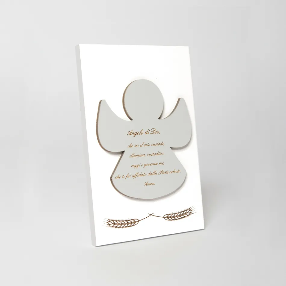 Lasergraverad bild av en välsignad ängel gjord i Italien - Alain Viadurini