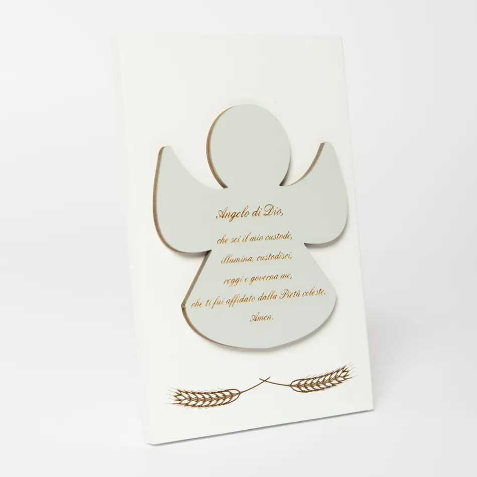 Lasergraverad bild av en välsignad ängel gjord i Italien - Alain Viadurini