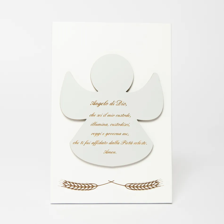 Lasergraverad bild av en välsignad ängel gjord i Italien - Alain Viadurini