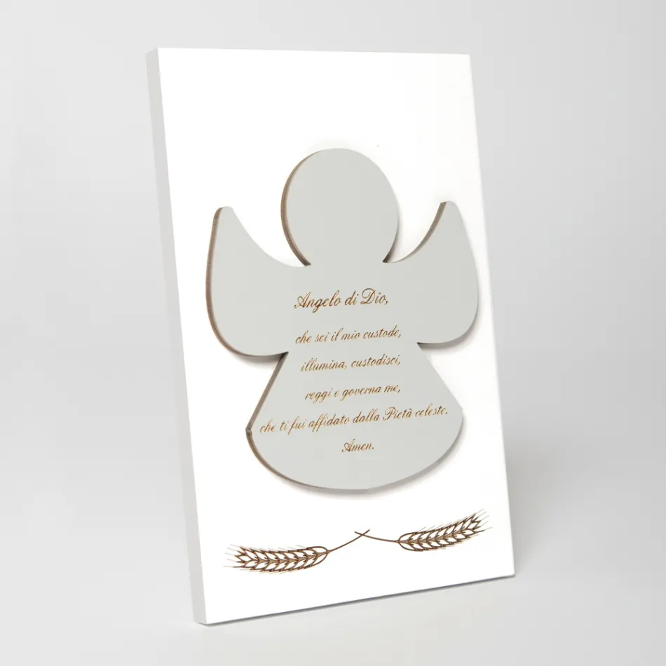 Lasergraverad bild av en välsignad ängel gjord i Italien - Alain Viadurini
