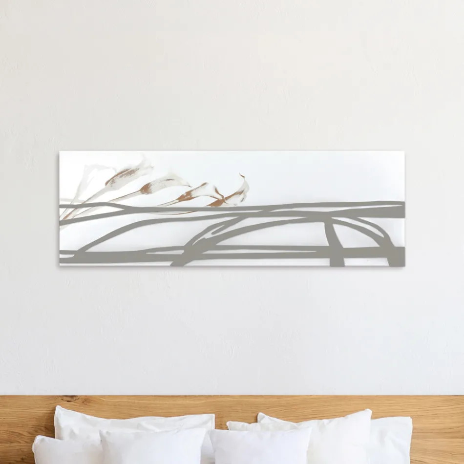 Måla med abstrakta former gjorda med laser Made in Italy - Grace Viadurini