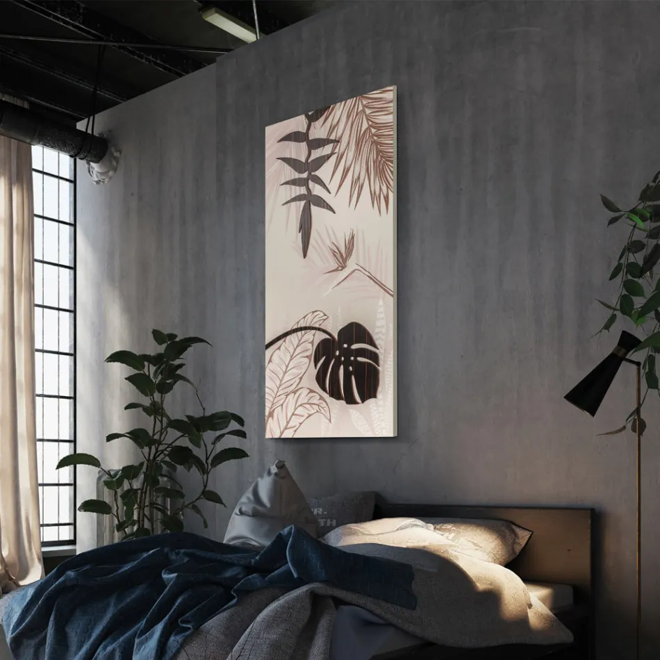 Målning med tropiskt motiv Made with Laser Made in Italy - Saeko Viadurini