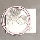 Träbild med tryck av kvinna med barn gjord i Italien - Taiwan Viadurini