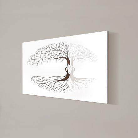Lasergraverad bild med släktträd och hjärta gjord i Italien - Aletha Viadurini