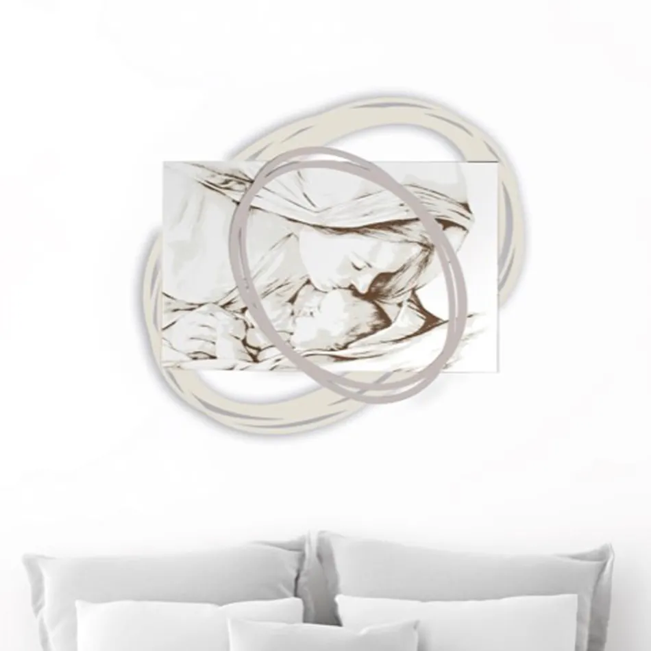 Lasergraverad bild med Marias kyss till Jesus gjord i Italien - Sylvie Viadurini