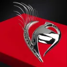 Modern hantverkarram i trä, stål och harts tillverkad i Italien - öga Viadurini