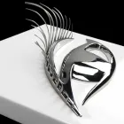 Modern hantverkarram i trä, stål och harts tillverkad i Italien - öga Viadurini