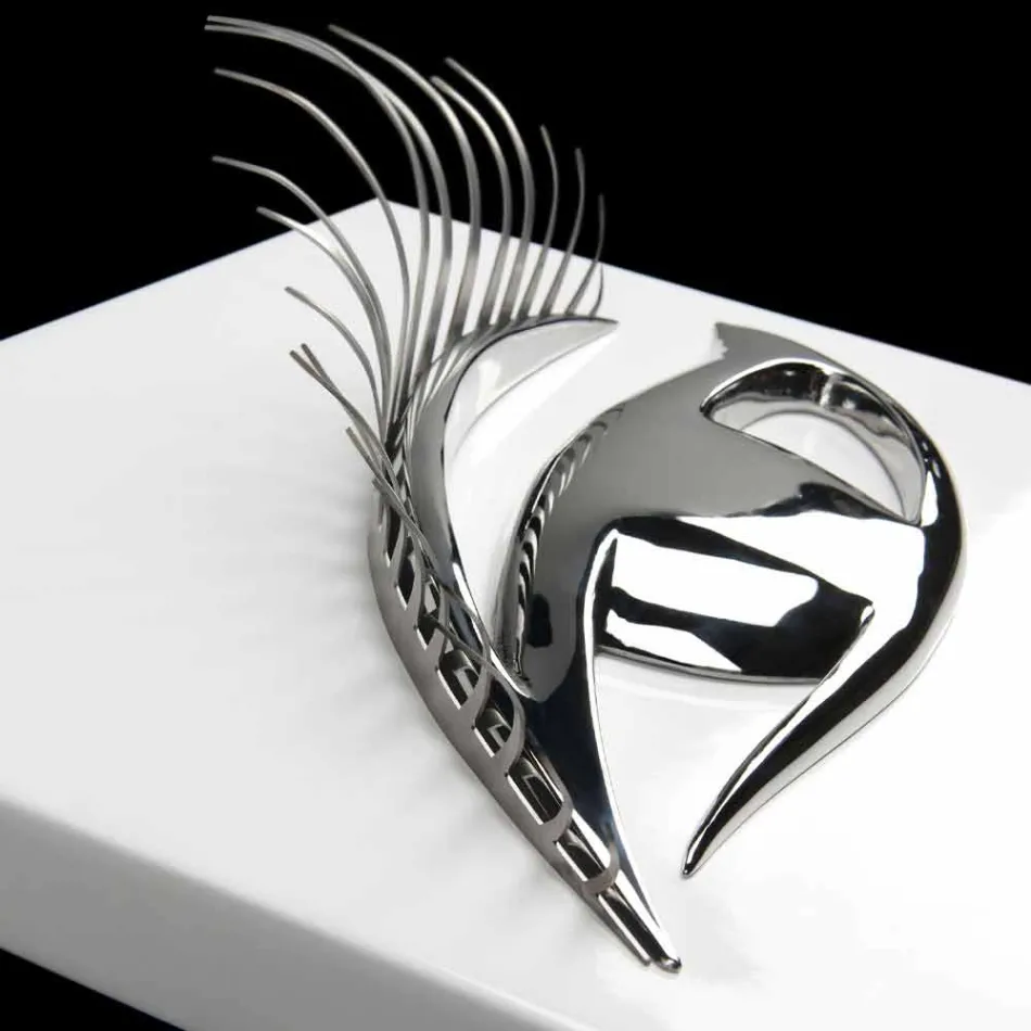 Modern hantverkarram i trä, stål och harts tillverkad i Italien - öga Viadurini